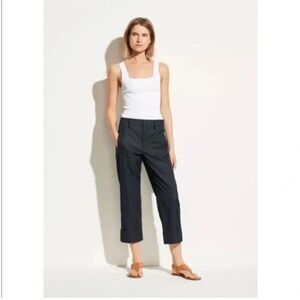 Vince Cuffed Wide Leg Pant in Black